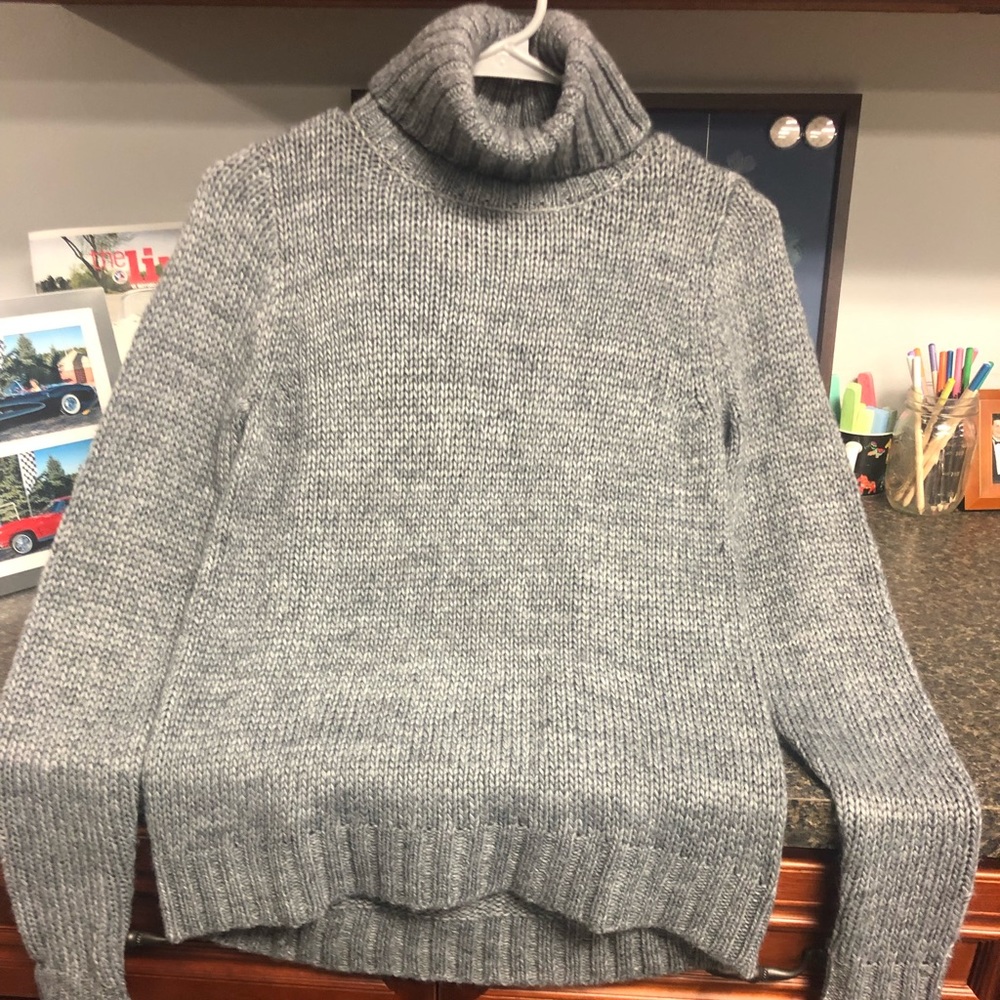 The Limited grey cable turtleneck sweater